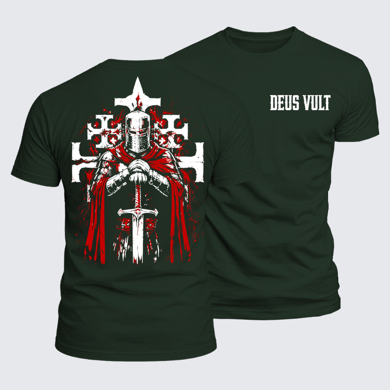 Luxe Mercerized Cotton Tee - Deus Vult: God Wills It