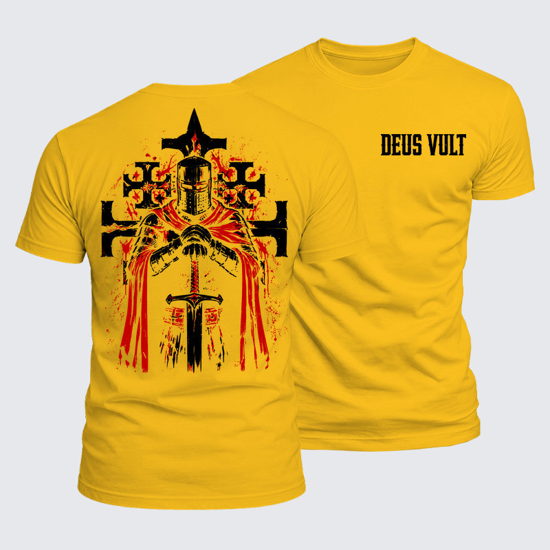 Luxe Mercerized Cotton Tee - Deus Vult: God Wills It