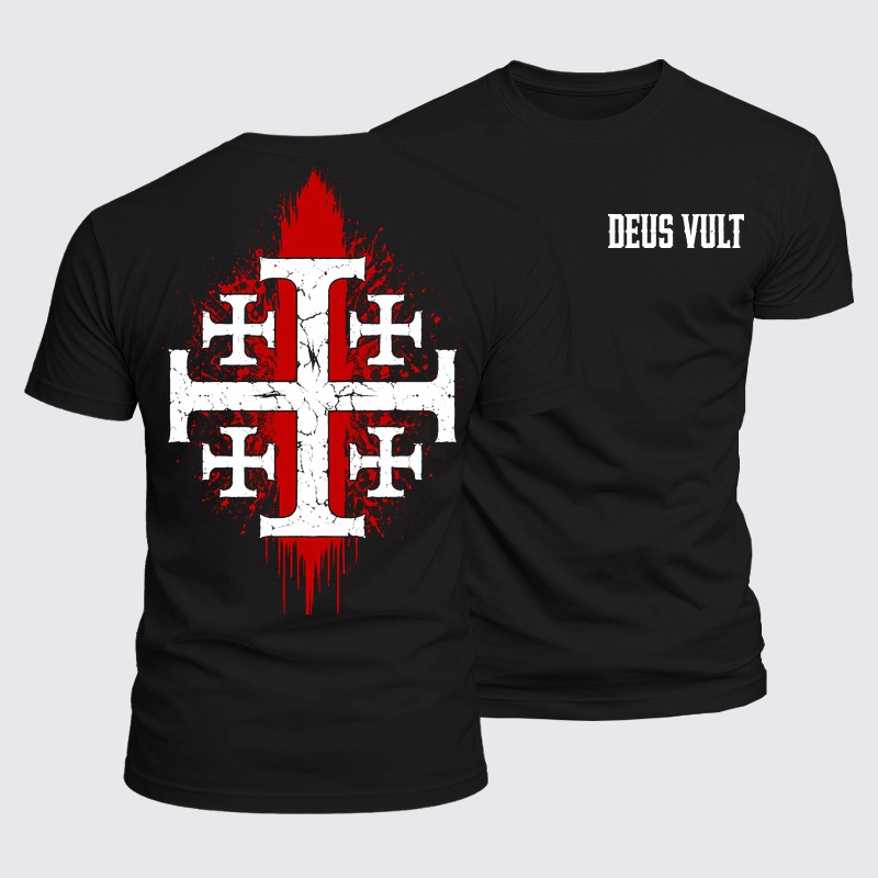 Luxe Mercerized Cotton Tee - Deus Vult: God Wills It