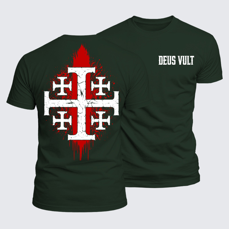 Luxe Mercerized Cotton Tee - Deus Vult: God Wills It