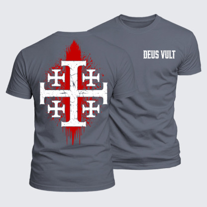 Luxe Mercerized Cotton Tee - Deus Vult: God Wills It