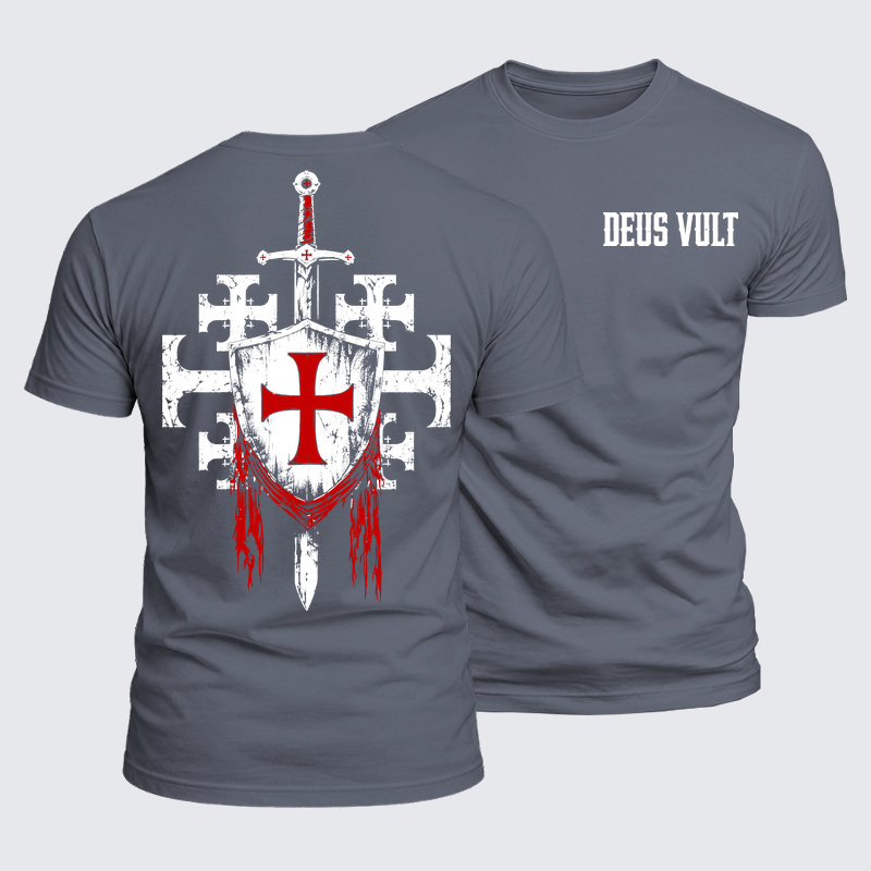 Luxe Mercerized Cotton Tee - Deus Vult: God Wills It