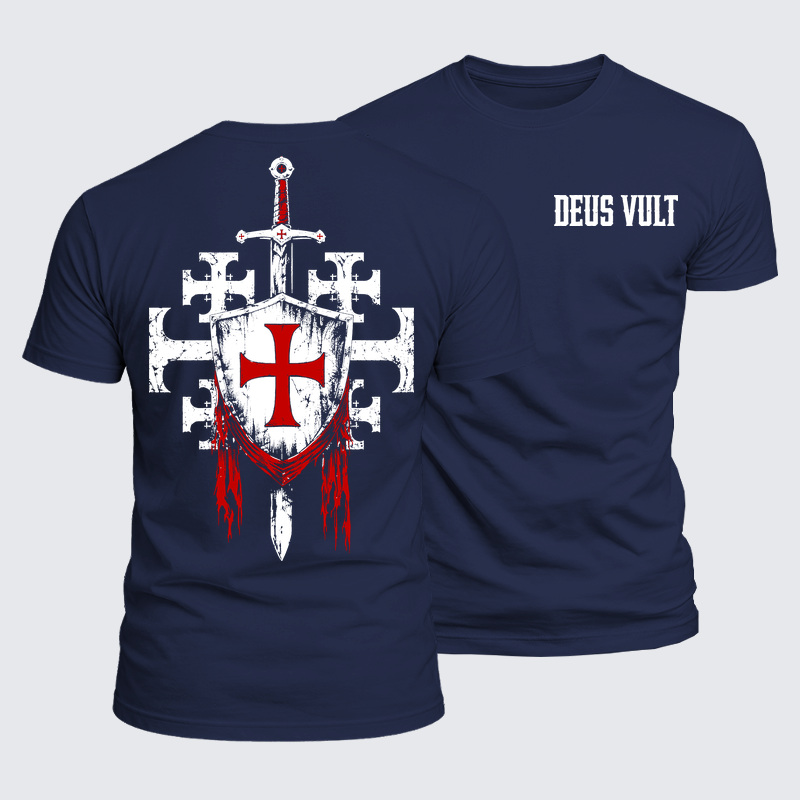 Luxe Mercerized Cotton Tee - Deus Vult: God Wills It