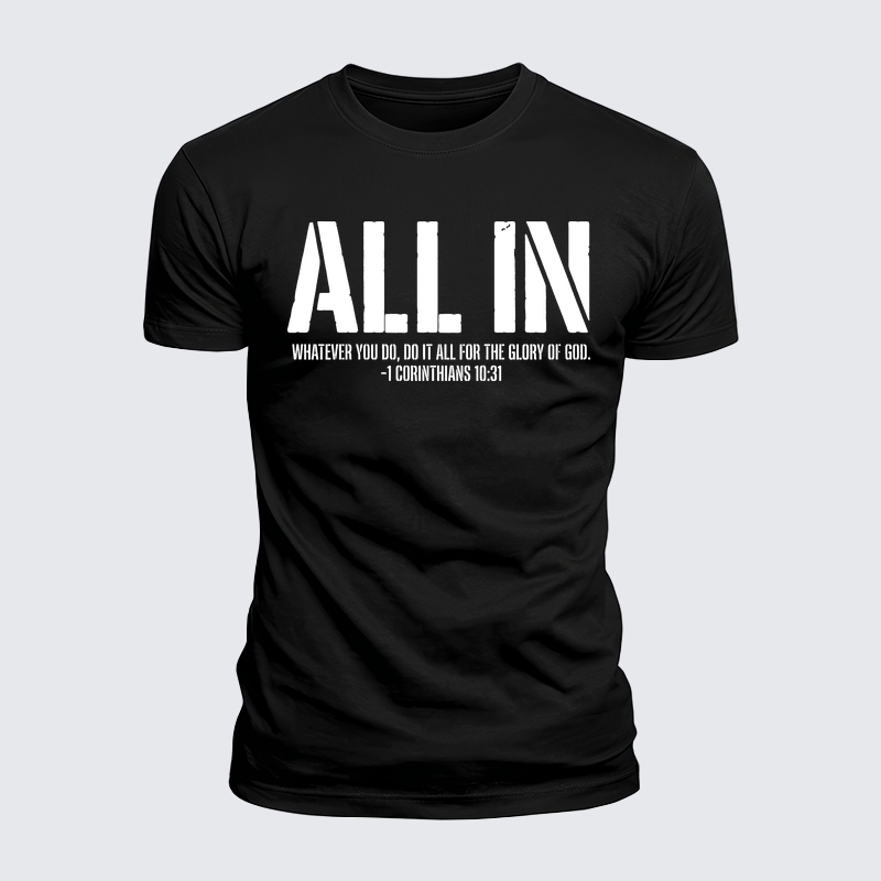 Luxe Mercerized Cotton Tee - All In 1 Corinthians 10:31   