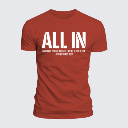 Luxe Mercerized Cotton Tee - All In 1 Corinthians 10:31   