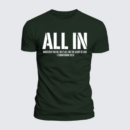 Luxe Mercerized Cotton Tee - All In 1 Corinthians 10:31   