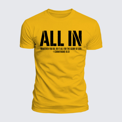 Luxe Mercerized Cotton Tee - All In 1 Corinthians 10:31   