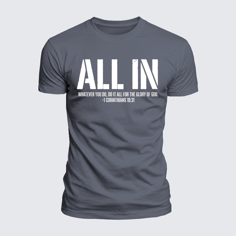 Luxe Mercerized Cotton Tee - All In 1 Corinthians 10:31   