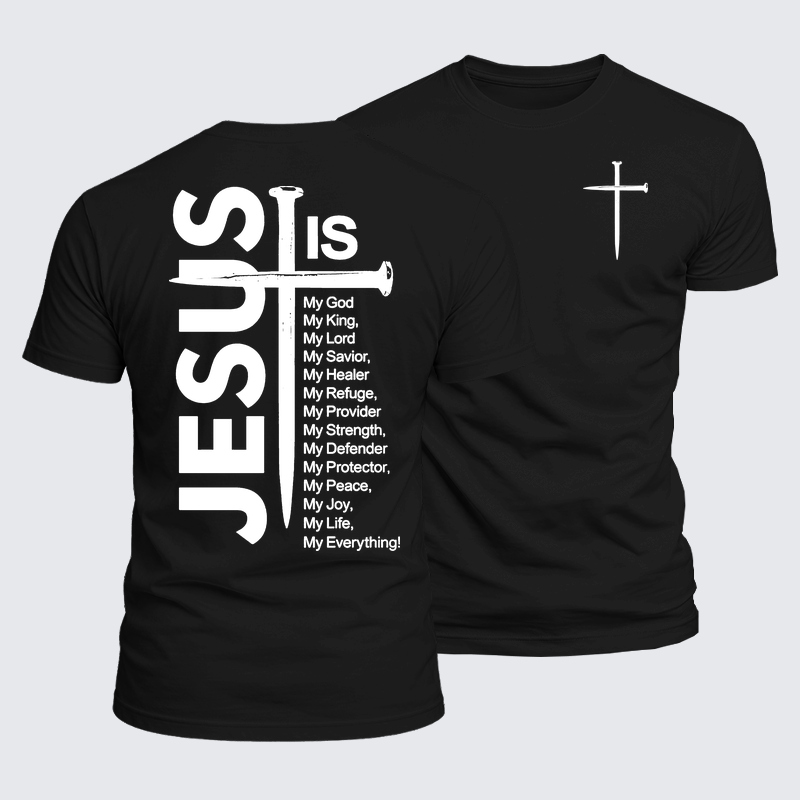 Luxe Mercerized Cotton Tee - Jesus and The Cross