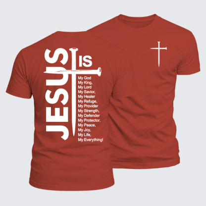 Luxe Mercerized Cotton Tee - Jesus and The Cross