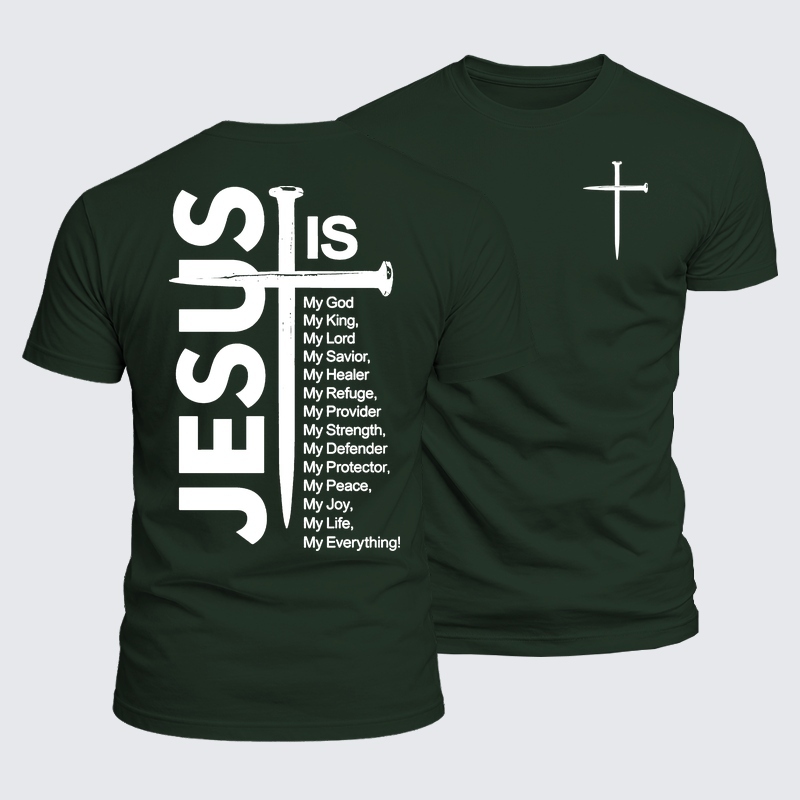 Luxe Mercerized Cotton Tee - Jesus and The Cross