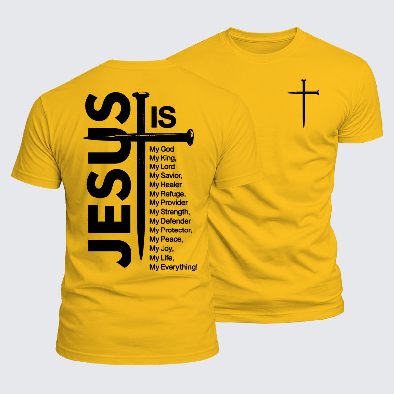 Luxe Mercerized Cotton Tee - Jesus and The Cross