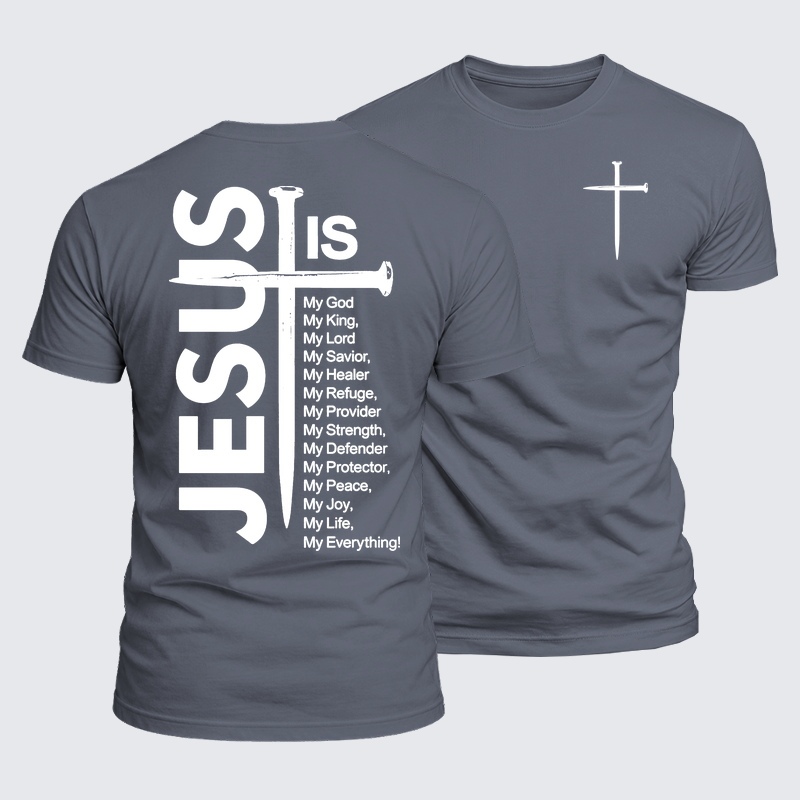 Luxe Mercerized Cotton Tee - Jesus and The Cross