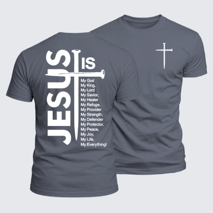 Luxe Mercerized Cotton Tee - Jesus and The Cross