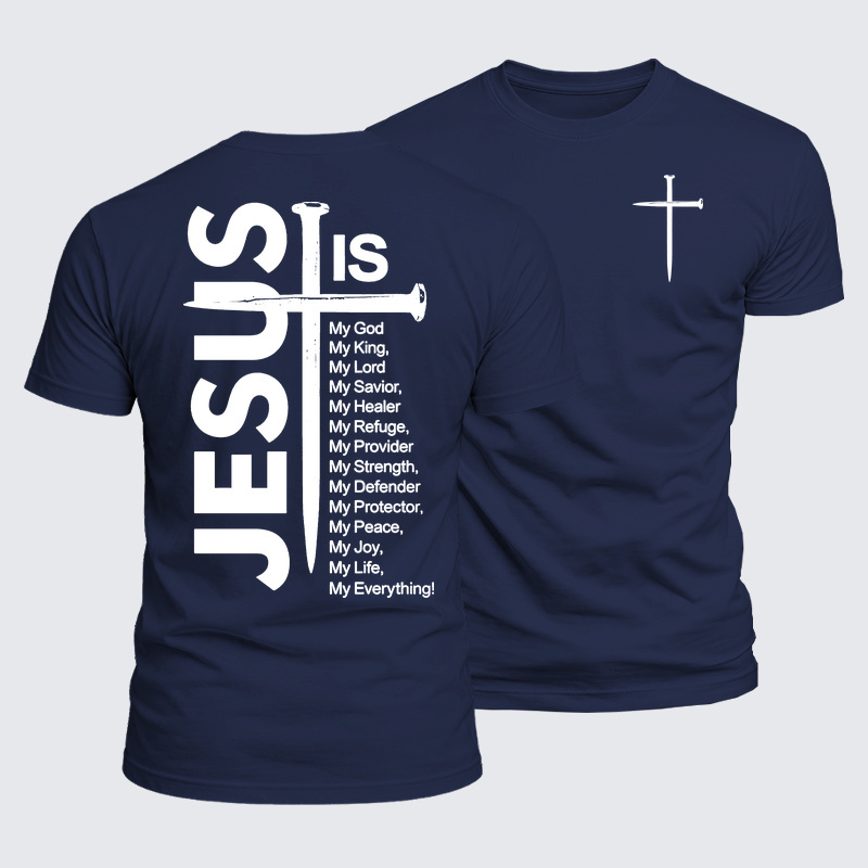 Luxe Mercerized Cotton Tee - Jesus and The Cross