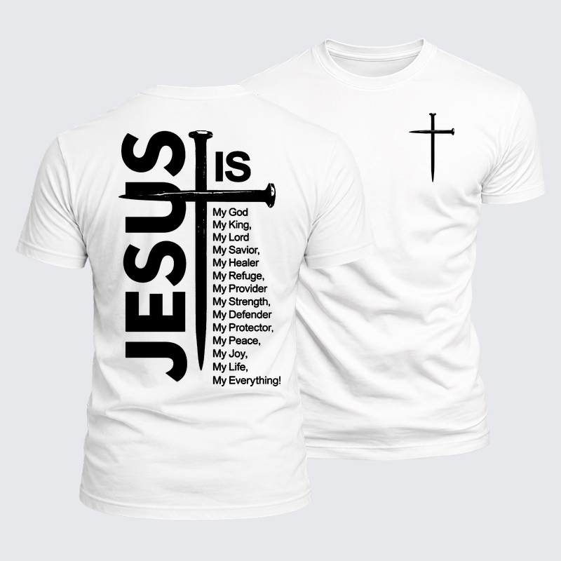 Luxe Mercerized Cotton Tee - Jesus and The Cross