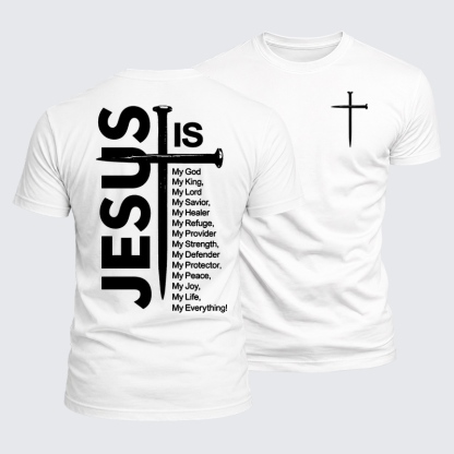 Luxe Mercerized Cotton Tee - Jesus and The Cross