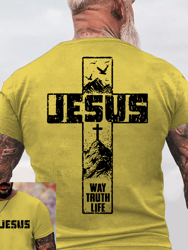 The Way, The Truth, The Life Jesus God Christian Cotton T-Shirt