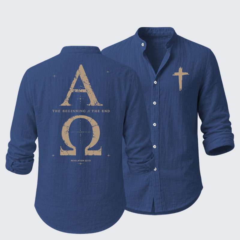 Alpha and the Omega Revelation 22:13 Resort Casual Shirt
