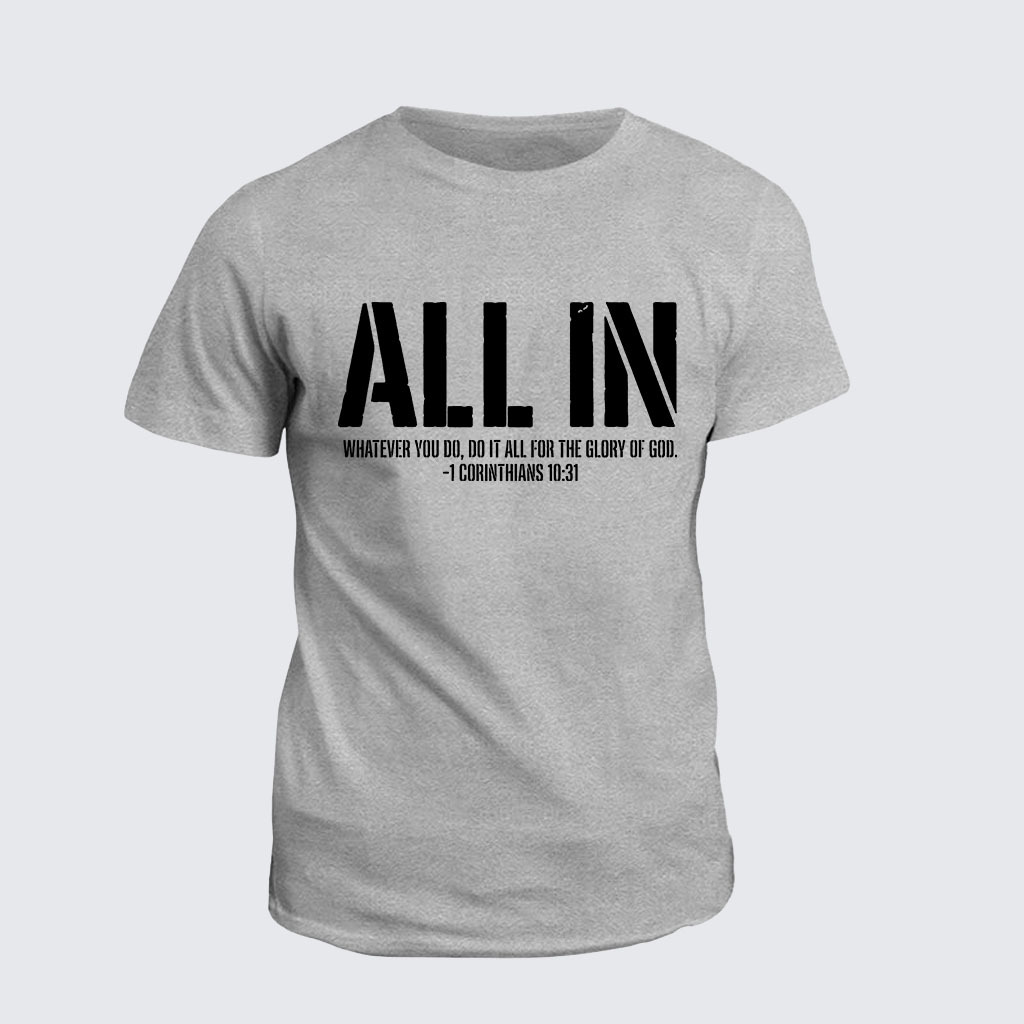 Classic Cotton Tee -  Be Strong And Courageous Joshua 1:9