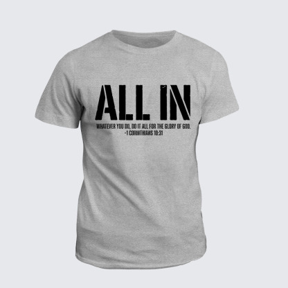 Classic Cotton Tee -  Be Strong And Courageous Joshua 1:9