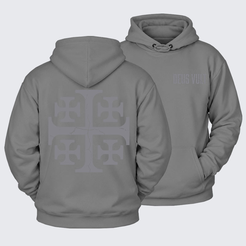 Plush Fleece-Lined Hoodie - Deus Vult