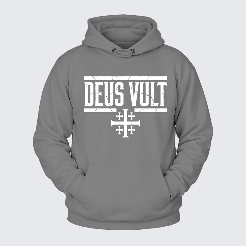 Plush Fleece-Lined Hoodie - Deus Vult