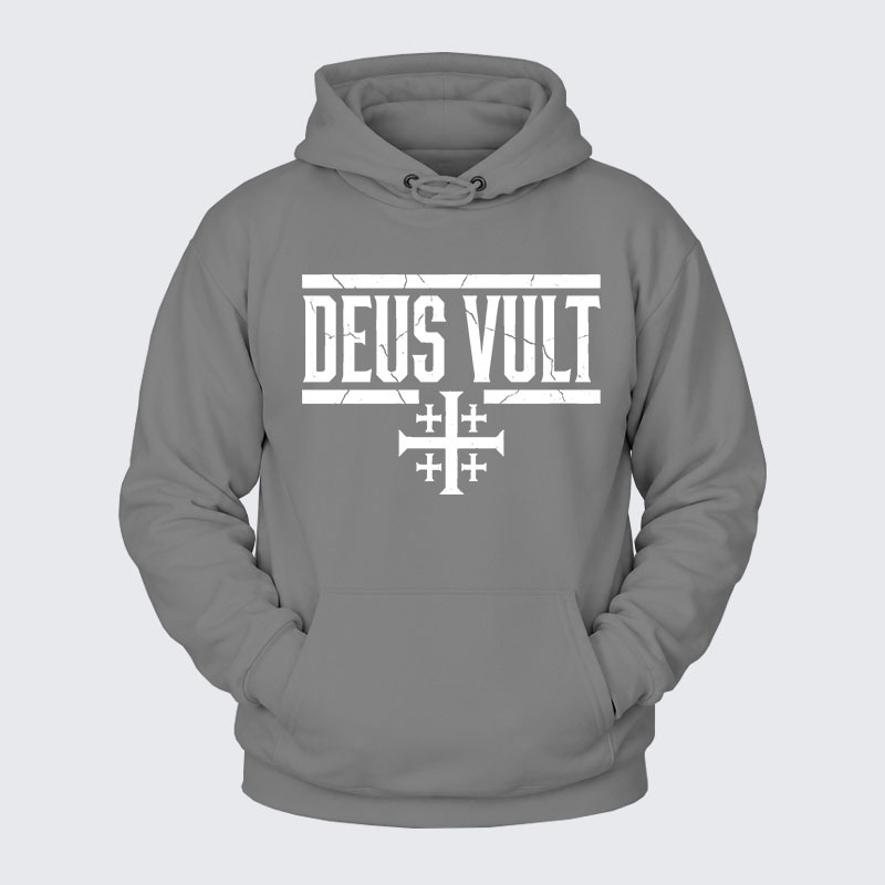 Plush Fleece-Lined Hoodie - Deus Vult