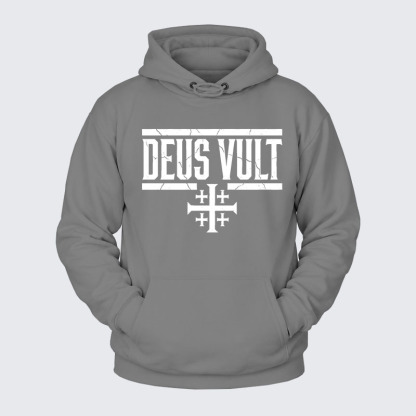 Plush Fleece-Lined Hoodie - Deus Vult
