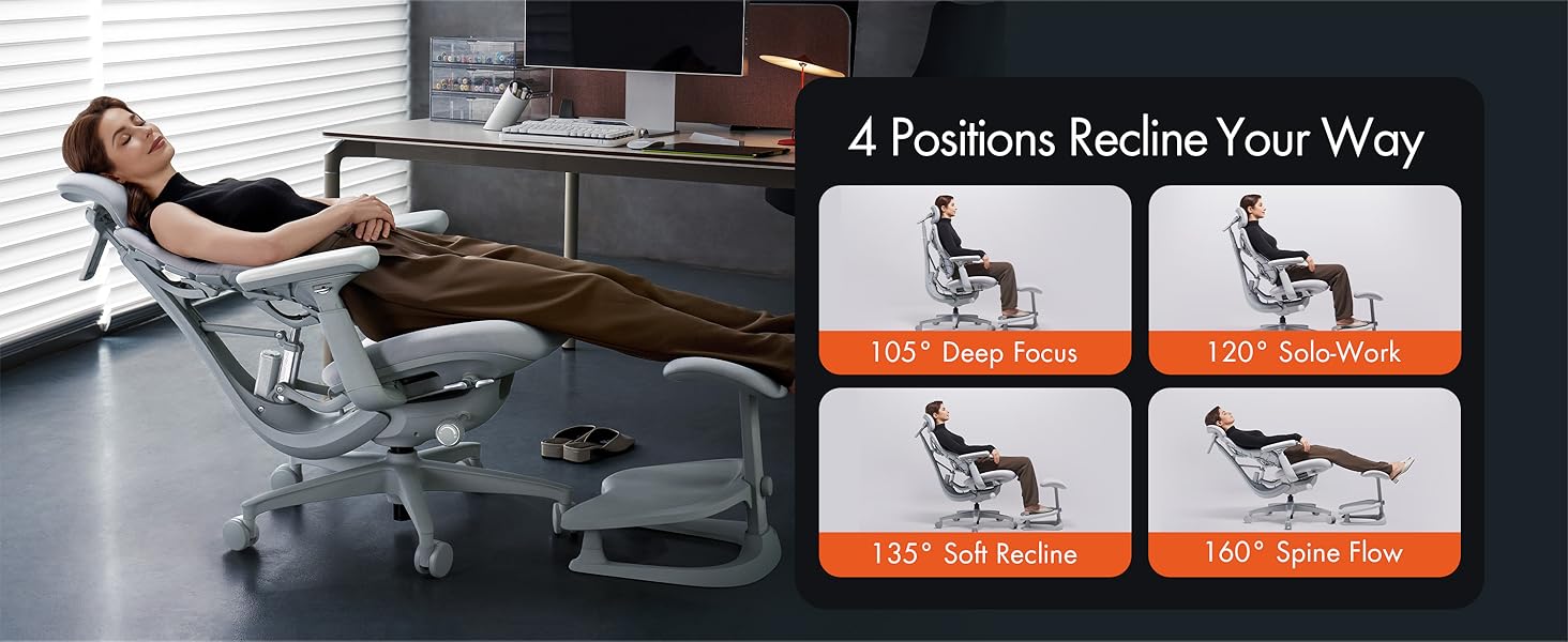 Libernovo Dynamic Ergonomic Office Chair Desk Chair for Home Office Gaming Long Hours Use