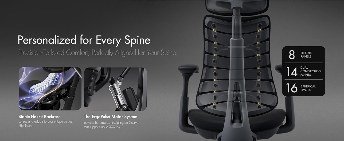 Libernovo Dynamic Ergonomic Office Chair Desk Chair for Home Office Gaming Long Hours Use