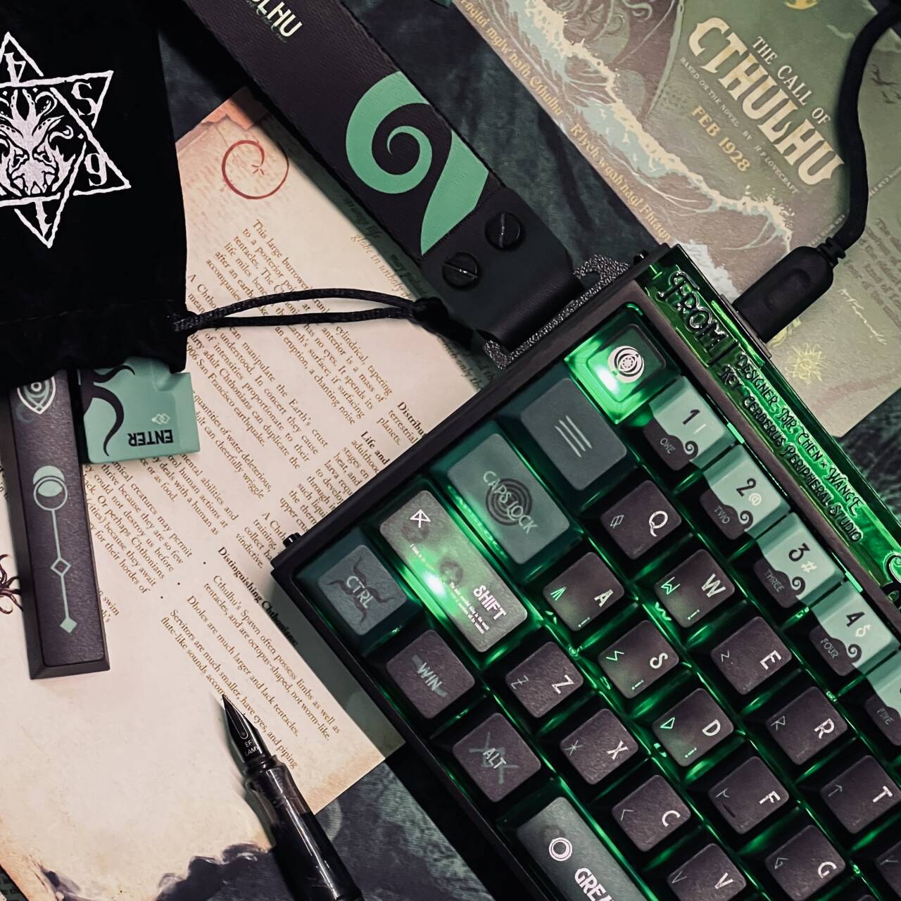 キーボード cthulhu keycaps black transparent WS Cthulhu PBT Keycaps | Kinetic Labs