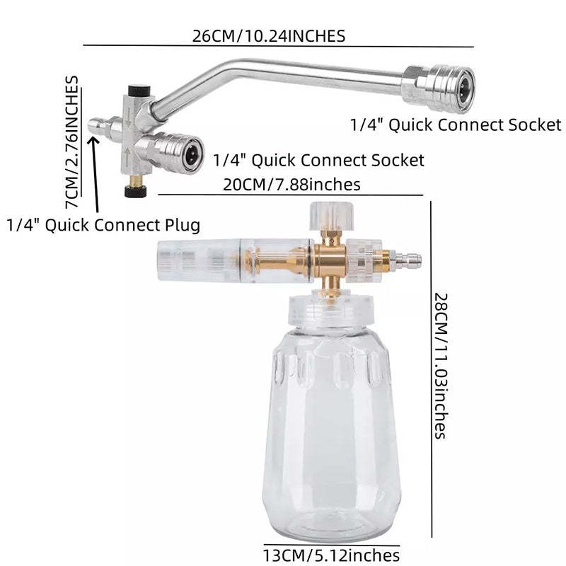 iToolMax 2 in 1 Connector Foam Cannon Pressure Washer Gun