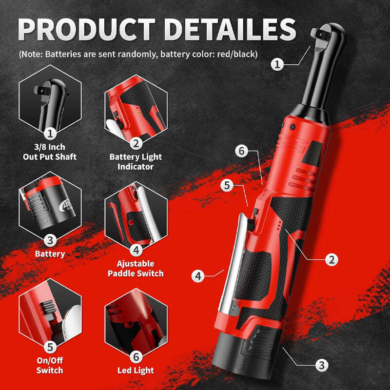 iToolMax Electric Ratchet Wrench with 2 Batteries