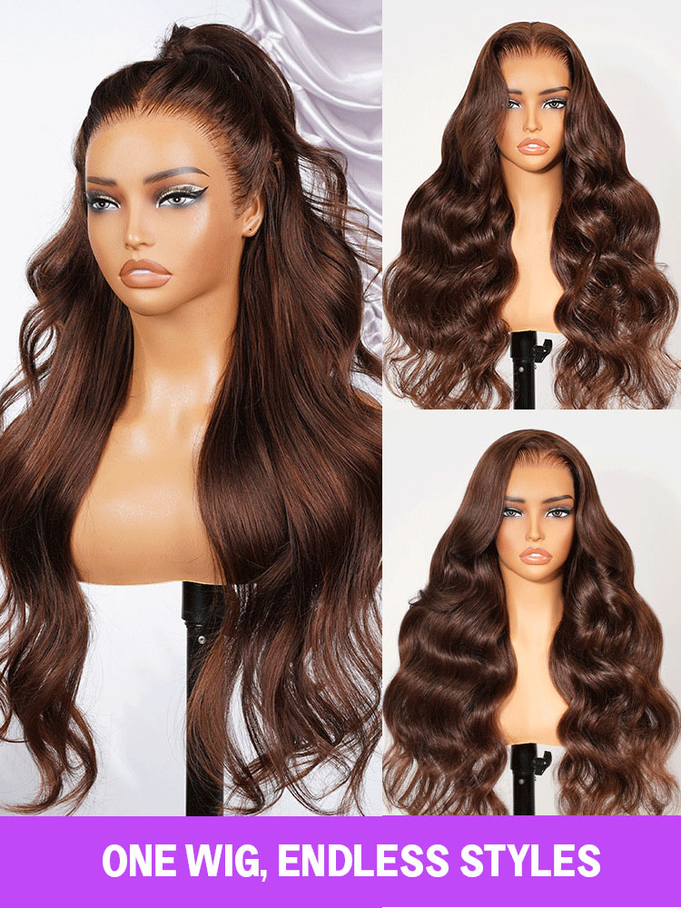 Gale Ginger Body Wave Wigs Reddish Brown Honey Blonde Colored Wigs Red 13x4 Lace Front Human Hair Wigs 