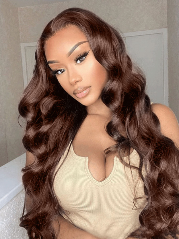 Gale Ginger Body Wave Wigs Reddish Brown Honey Blonde Colored Wigs Red 13x4 Lace Front Human Hair Wigs 