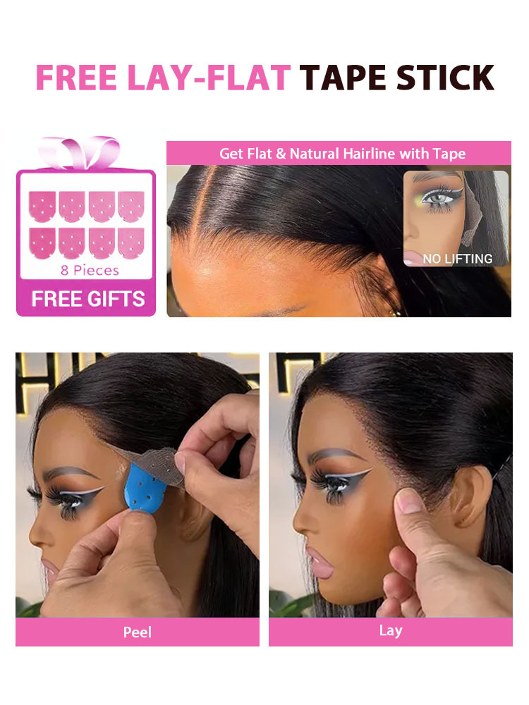 Harper Balayage Highlight Glueless Wigs Silky Straight With Drawstring 13x6  100% Human Hair Wig