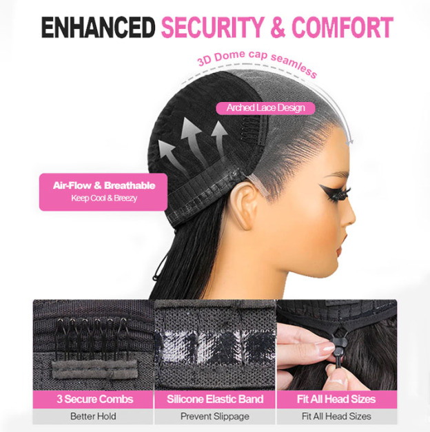 Vera Chocolate Brown Bleached Knots Glueless 13x6 Body Wave Straight Lace Front Human Hair Wigs Pre Plucked with Drawstring-wigflash