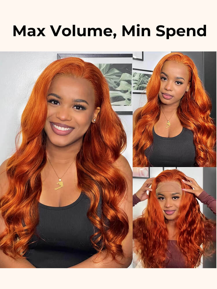 Gale Ginger Body Wave Wigs Reddish Brown Honey Blonde Colored Wigs Red 13x4 Lace Front Human Hair Wigs 