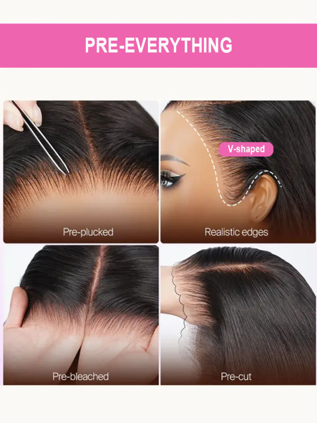 Victoria 13x4 Lace Front Wig Straight Glueless Human Hair Wigs