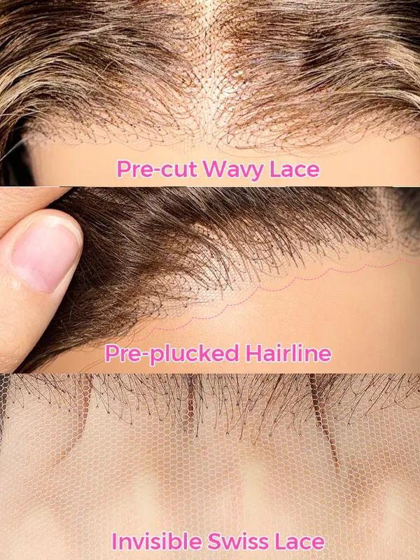 Harper Balayage Highlight Glueless Wigs Silky Straight With Drawstring 13x6  100% Human Hair Wig