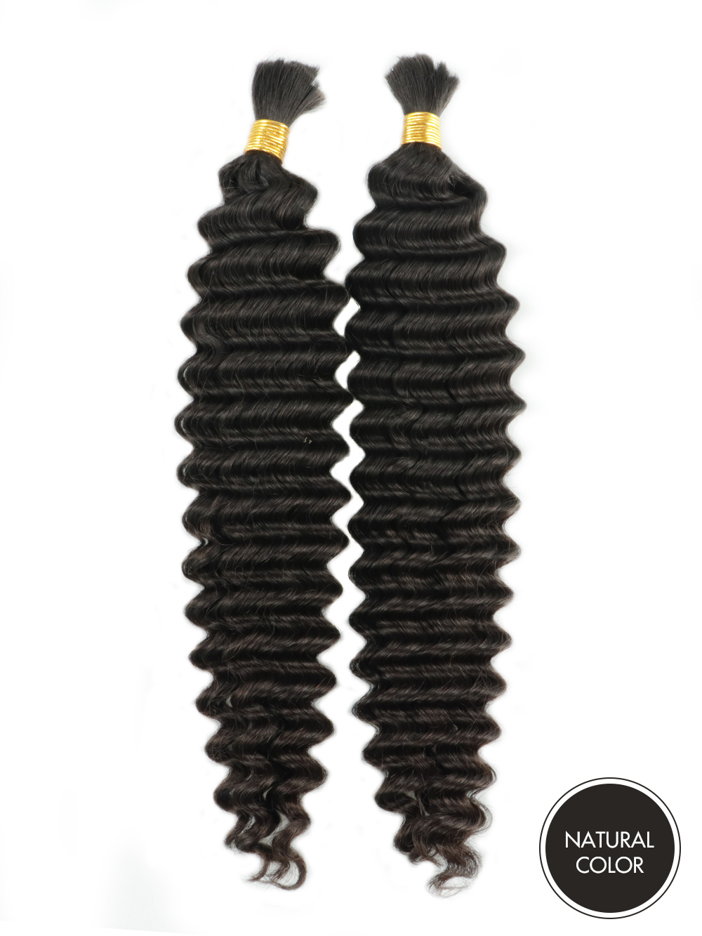 Leah 100% Brazilian Virgin Hair Boho Deep Wave Bulk for Braiding Extensions