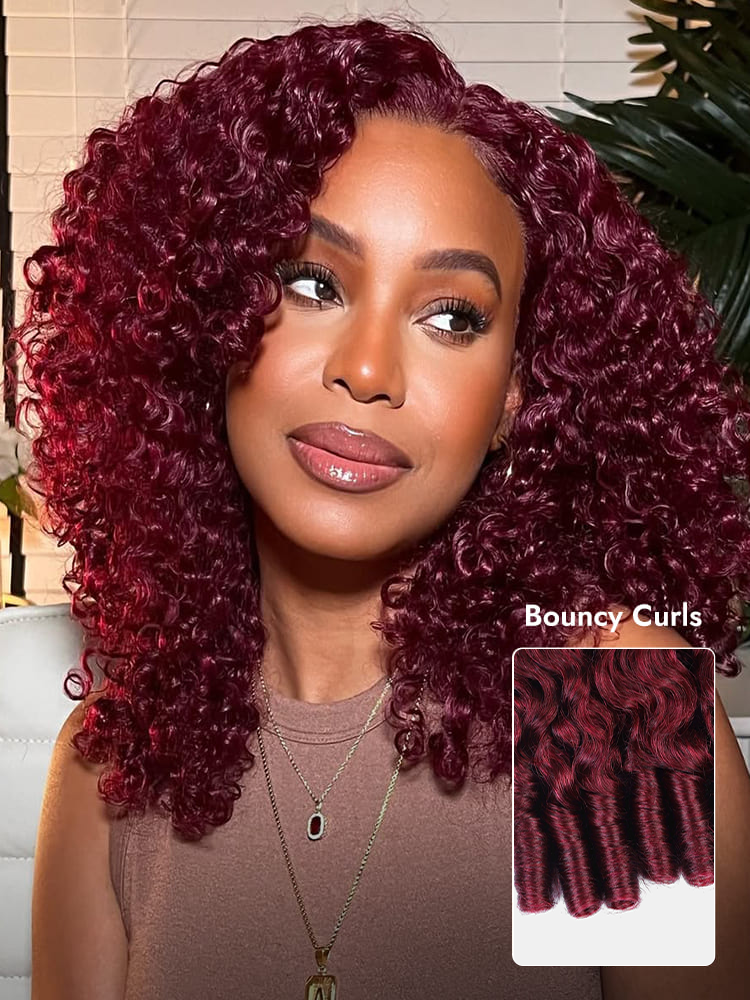 Skylar #99J Burgundy Burmese Curly Wig Bleached Knots Glueless Wigs 13x4 13x6 Lace Front Human Hair Wigs Pre Plucked-wigflash