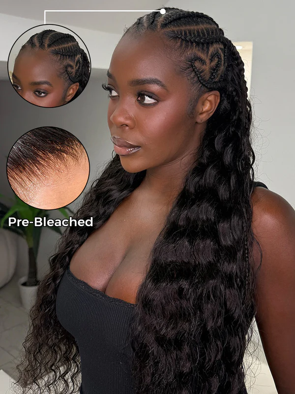 Freya Bleached Knots Glueless Loose Deep Wave Wig 13x4 13x6 Lace Front Human Hair Wigs With Drawstring Pre Plucked