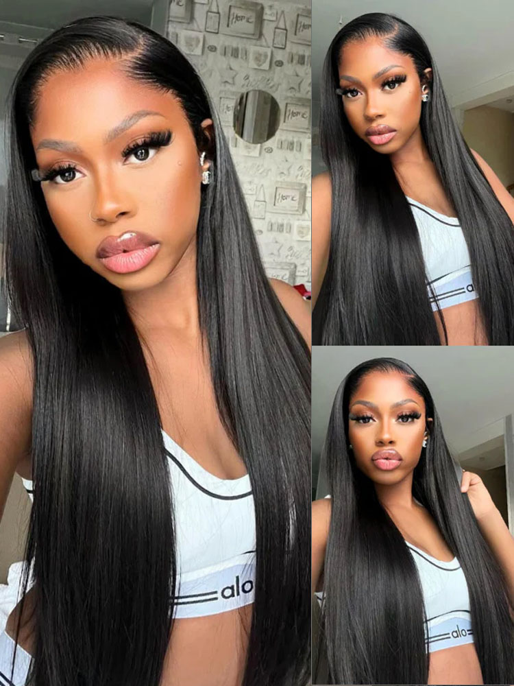 Serena 13x6 Straight Lace front Wig Human Hair Glueless Transparent Lace Wigs