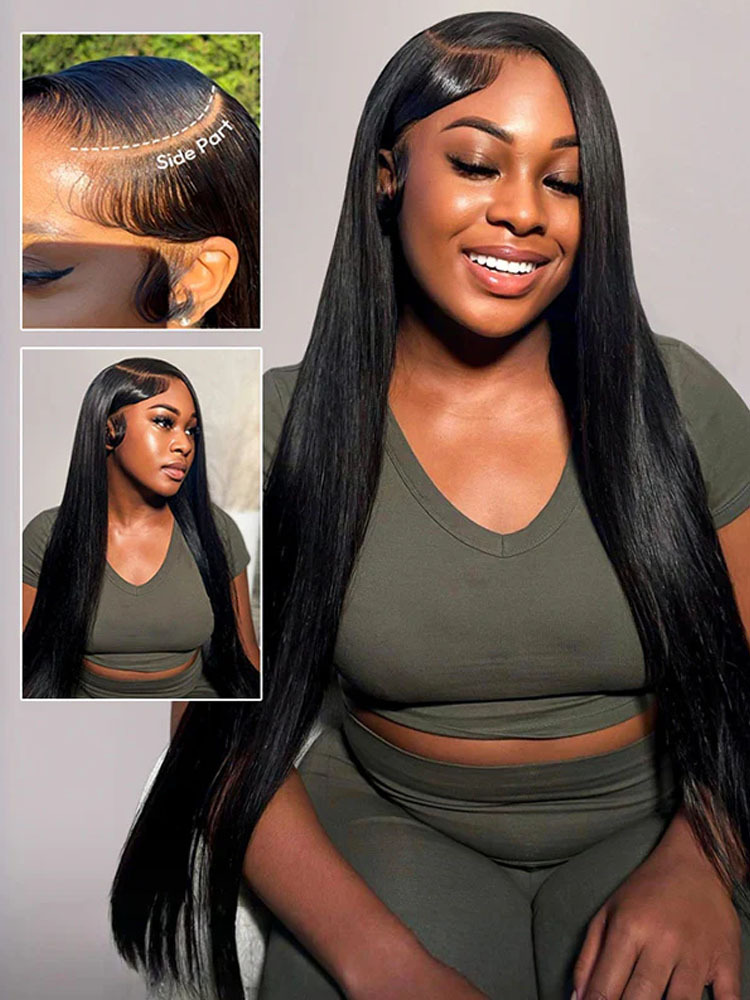 Serena 13x6 Straight Lace front Wig Human Hair Glueless Transparent Lace Wigs