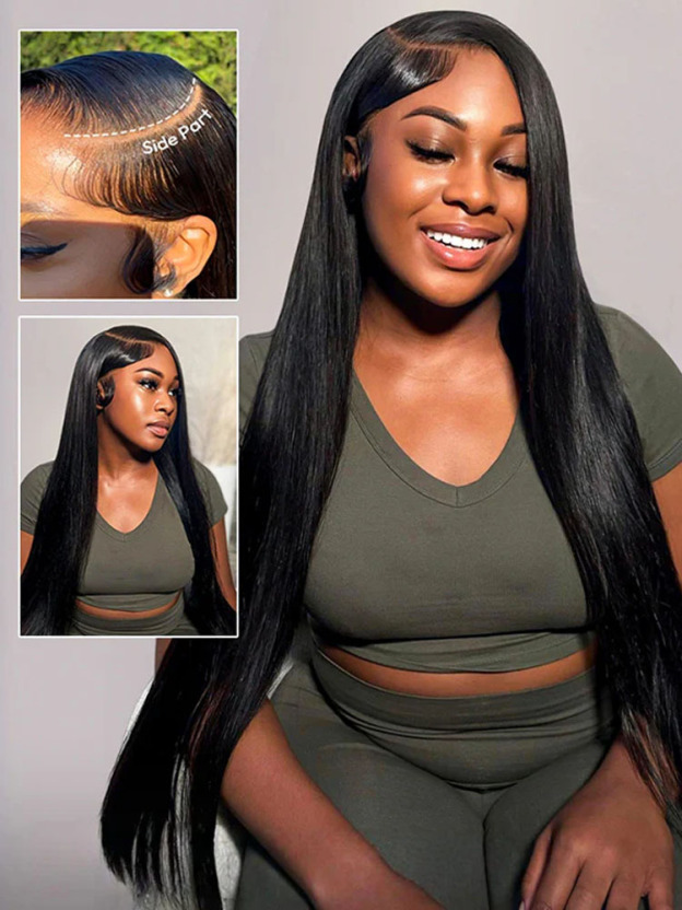 Serena 13x6 Straight Lace front Wig Human Hair Glueless Transparent Lace Wigs
