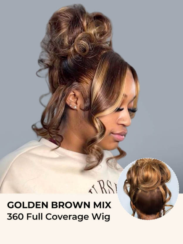 Elara P4/27 Highlight Body Wave 360 Full Lace Frontal Wigs Pre Plucked Bleached Knots with Drawstring Glueless Wigs-wigflash