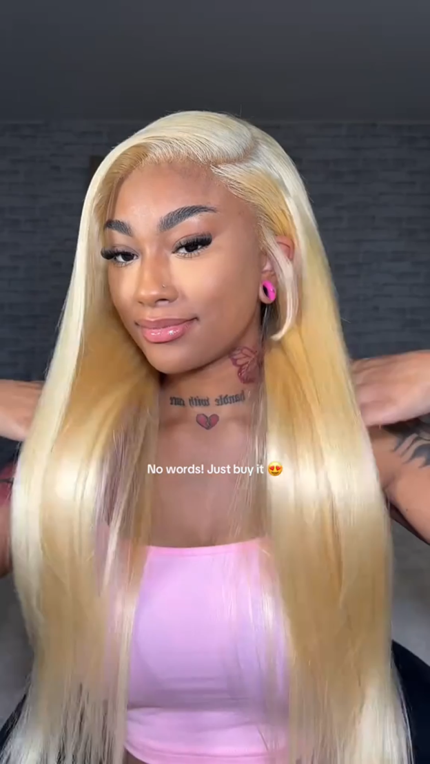 Nova 200% Density 613 Blonde Body Wave Wig Human Hair 13x6 Transparent Lace Front Wigs Glueless Wigs