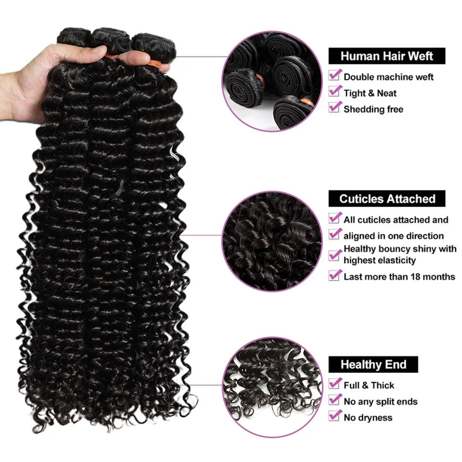 Ivy Curly Hair Bundles 100% Virgin Human Hair Bundles